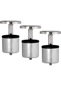 Wandascher mit Dach, Edelstahl, VE 3 Stk, Volumen 2,25 l