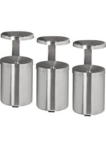 Wandascher mit Dach, Edelstahl, VE 3 Stk, Volumen 6 l