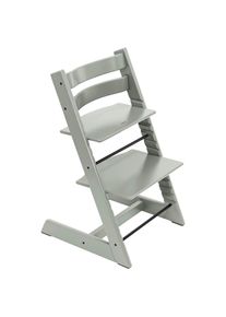 Stokke Hochstuhl , Salbeigr&uuml;n , Holz , Eiche, Buche , massiv , 46x79x49 cm , Fussst&uuml;tze verstellbar, Sitzfl&auml;che verstellbar , Baby- und Kinderm&ouml;bel, Babyzimmer, Hochstuhl