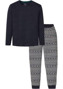 Pyjama in blau, Gr&ouml;sse 56/58 (XL), 100% Baumwolle, bonprix