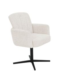 Livetastic Armlehnstuhl , Beige , Holz, Metall, Textil , Pappel , Sperrholz , Sternfuss , 58x86x64 cm , Esszimmer, St&uuml;hle, Polsterst&uuml;hle