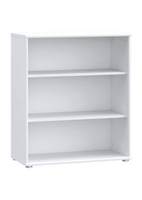 Regal , Weiss , Holzwerkstoff , 2 F&auml;cher , 73.7x85.5x34.8 cm , Typenauswahl, Beim&ouml;bel erh&auml;ltlich, stehend , Wohnzimmer, Regale, B&uuml;cherregale