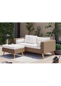 Ambia Garden Gartenm&ouml;bel-Set , Beige , Textil , 2-teilig , F&uuml;llung: Polyester,Polyester , 165.5x64x86 cm , Gartenm&ouml;bel, Gartengarnituren, Gartenm&ouml;bel-Sets