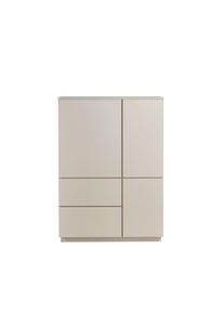 Mid.you Highboard , Kaschmir , Holzwerkstoff , 7 F&auml;cher , 2 Schublade(n) Schubladen , 103x142x38 cm , Kleinm&ouml;bel, Kommoden, Highboards