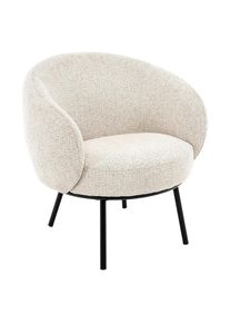 Lomoco Designsessel , Schwarz, Hellgrau , Metall, Textil , 78x79x74 cm , Wohnzimmer, Sessel, Sessel
