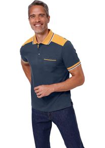 Herren Poloshirt mit kn&ouml;pfbarer Brusttasche dunkelblau