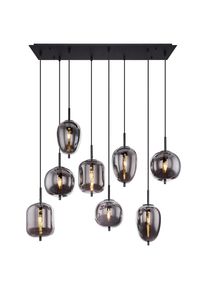 Globo H&auml;ngeleuchte , Schwarz , Metall, Glas , 34x120x94 cm , Lampen & Leuchten, Innenbeleuchtung, H&auml;ngelampen, Pendelleuchten
