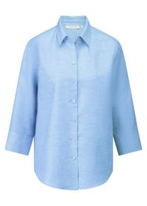 Eterna - Long-Bluse mit 3/4-Arm, blau, Gr. 38, Baumwolle