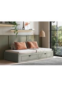 P & B Ausziehbett , Taupe , Holz, Holzwerkstoff , Kiefer,Kiefer , massiv, Sperrholz,massiv, Sperrholz , 200x100-230 cm , FSC MIX , Bettkasten, Lattenrost, mit Schubk&auml;sten , Baby- und Kinderm&ouml;bel, Kinder- & Jugendzimmer, Kinderbetten, Ausziehbetten