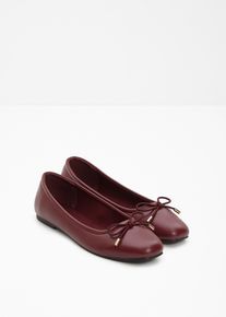 Ballerinas mit Schleife in rot, Gr&ouml;sse 37, bonprix