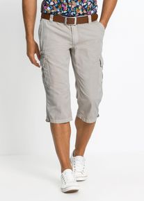 Cargo-Long-Bermuda aus reiner Baumwolle in Regular-Fit in grau, Gr&ouml;sse 48, 100% Baumwolle, bonprix