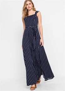 Maxikleid aus flie&szlig;ender Viskose in blau, Gr&ouml;sse 36/38 (S), bonprix