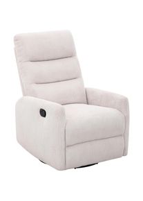 CARRYHOME Relaxsessel , Beige , Metall, Textil , 78x107x95 cm , Relaxfunktion , Wohnzimmer, Sessel, Relaxsessel