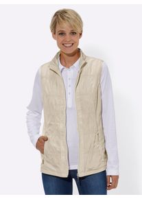 WITT Damen Weste mit durchgehendem Reissverschluss, sand, Gr&ouml;&szlig;e 42, 100% Polyester