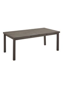 Amatio Gartentisch , Anthrazit, Grau , Metall, Glas , rechteckig , eckig , 100x76x180(240) cm , ausziehbar , Gartenm&ouml;bel, Gartentische, Gartentische ausziehbar