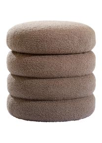 Xora Hocker , Dunkelbraun , Textil , rund , 41x42x41 cm , Stoffauswahl , Wohnzimmer, Sessel, Hocker, Sitzhocker