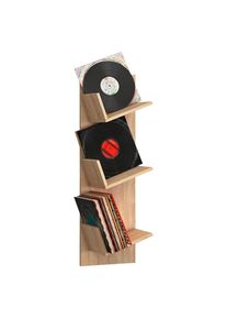 Mid.you Schallplattenregal , Sonoma Eiche , Holzwerkstoff , 33x106.5x25.6 cm , Wohnzimmer, TV M&ouml;bel, CD-Regale