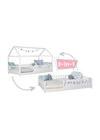 Livetastic Hausbett , Weiss , Holz , Kiefer,Kiefer , massiv,Schichtholz , 120x200 cm , bodentiefer Einstieg , Baby- und Kinderm&ouml;bel, Kinderzimmer & Jugendzimmer, Kinderbetten, Hausbetten