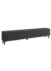 P & B Lowboard , Schwarz , Kunststoff , 190x40x32 cm , FSC , stehend , Wohnzimmer, TV M&ouml;bel, Lowboards, Lowboards stehend
