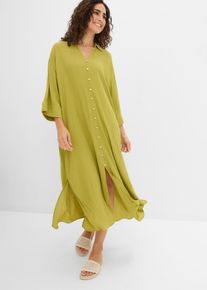 Kaftan-Kleid aus flie&szlig;ender Viskose in gr&uuml;n, Gr&ouml;sse 48, bonprix