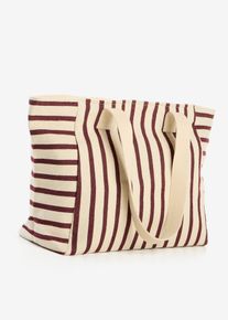 Shopper Canvas in weiss, Gr&ouml;sse 34x55 cm, 100% Baumwolle, bonprix