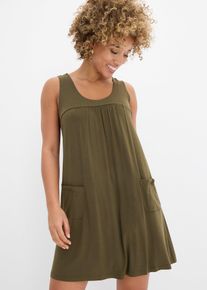 Jersey-Minikleid aus elastischem Viskose-Mix in gr&uuml;n, Gr&ouml;sse 36/38 (S), bonprix