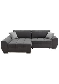 Mid.you Ecksofa , Dunkelgrau , Metall , F&uuml;llung: Schaumstoff,Schaumstoff , seitenverkehrt montierbar, L-Form , 270x175 cm , Wohnzimmer, Sofas & Couches, Wohnlandschaften, Ecksofas