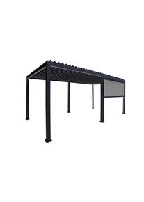 Gardenson Pergola-Rollo , Anthrazit , Metall , 300x250x10 cm , Sonnensegel, Sonnen- & Sichtschutz, Pergolas
