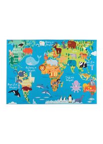 Ben'n'jen Spielteppich , Blau , Textil , rechteckig , 160x230 cm , f&uuml;r Fussbodenheizung geeignet, rutschfest, beidseitig verwendbar, Fasern thermofixiert (heatset), lichtunempfindlich, leicht zusammenrollbar , Teppiche & B&ouml;den, Teppiche, Kinderteppiche