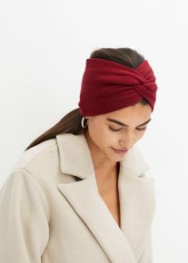 Stirnband aus flauschigem Strick in rot, Gr&ouml;sse Onesize, bonprix