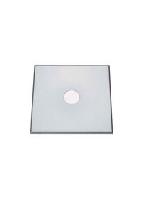 ich-zapfe Abdeckplatte, CNS, 1 cm abgekantet, 220 x 220 mm, 90 mm Bohrung