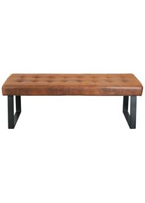 Livetastic Sitzbank , Braun , Metall, Textil , 140x49x48 cm , Esszimmer, Bank, Sitzb&auml;nke