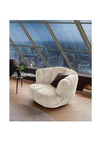 Livetastic Sessel , Beige , Metall , 101x69x107 cm , Made in EU , Sitzfl&auml;che 360&deg; drehbar , Wohnzimmer, Sessel, Sessel