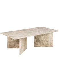 Livetastic Couchtisch , Creme , Stein , rechteckig , 70x42x140 cm , Wohnzimmer, Wohnzimmertische, Couchtische, Couchtische Marmor
