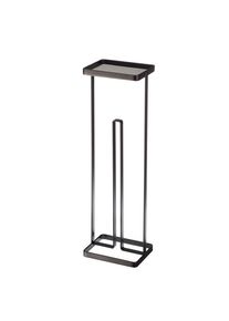Toilettenpapierhalter , Schwarz , Metall , 12x52x16 cm , Badezimmer, WC Ausstattung, WC-Rollenhalter