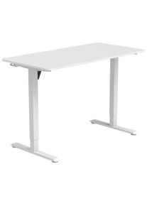 Livetastic Schreibtisch , Weiss , Metall, Kunststoff, Holzwerkstoff , rechteckig , eckig , 60x70-115x120 cm , h&ouml;henverstellbar, Memoryschalter, Getr&auml;nkehalter, Headsethalter , B&uuml;rom&ouml;bel, Schreibtische, B&uuml;rotische