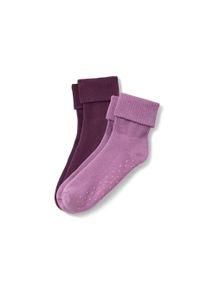 Tchibo - 2 paires de chaussettes antid&eacute;rapantes - taille: 35-38 - dunkellila