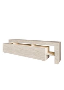 Livetastic Lowboard , Beige , Holzwerkstoff , Steinoptik , warmweiss , 192x53x37 cm , Beleuchtung , Wohnzimmer, TV M&ouml;bel, Lowboards