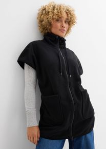 Fleece-Weste aus recyceltem Polyester in schwarz, Gr&ouml;sse 48/50 (XL), bonprix