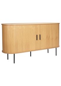 Xora Sideboard , Schwarz, Eichefarben , Holzwerkstoff , 2 F&auml;cher , 140x76x40 cm , Typenauswahl, stehend , Kleinm&ouml;bel, Kommoden, Sideboards