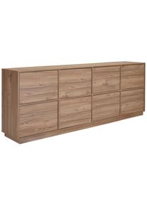 Mid.you Sideboard , Nussbaumfarben , Holzwerkstoff , 220.5x82.5x41.5 cm , FSC MIX , stehend , Kleinm&ouml;bel, Kommoden, Sideboards