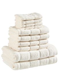 Esposa Frottierset , Naturfarben , Textil , 10-teilig , Heimtextilien, Badtextilien, Handt&uuml;cher