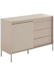 Xora Kommode , Kaschmir , Metall, Holzwerkstoff , 1 F&auml;cher , 3 Schublade(n) Schubladen , 77.8x40x110.8 cm , Bsci , Beim&ouml;bel erh&auml;ltlich, stehend , Kleinm&ouml;bel, Kommoden, Kommoden