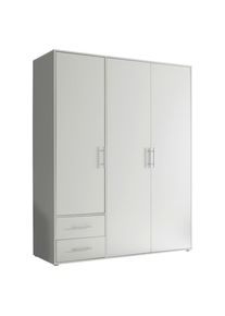 CARRYHOME Dreht&uuml;renschrank , Weiss , Holzwerkstoff , 3 F&auml;cher , 2 Schublade(n) Schubladen , 155x195x60 cm , in verschiedenen Holzdekoren erh&auml;ltlich, In verschiedenen Gr&ouml;ssen erh&auml;ltlich , Schlafzimmer, Komplette Schlafzimmer und Serien, Schlafzimmerserien