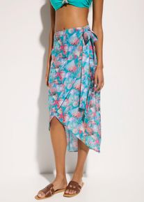 Transparenter Strandrock in blau, Gr&ouml;sse 48/50 (XL), bonprix