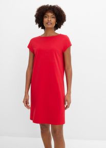 Shirtkleid aus elastischem Baumwoll-Mix in rot, Gr&ouml;sse 48/50 (XL), 95% Baumwolle, bonprix