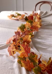 Kunstpflanzengirlande aus Herbstlaub in rot, 180 cm, bonprix