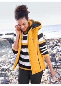 WITT Damen Steppweste mit abnehmbarer Kapuze, ocker, Gr&ouml;&szlig;e 40, 100% Polyester. Wattierung: 100% Polyester