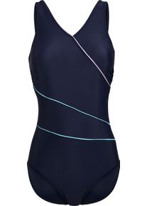 feel good Damen Badeanzug mit Paspelierung marine-aqua