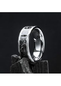 Holzkern Sumo Ring Tungsten und Meteorit